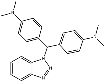 4-[benzotriazol-1-yl-(4-dimethylaminophenyl)methyl]-N,N-dimethyl-anili ne Struktur