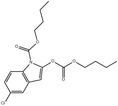 2-butoxycarbonyloxy-5-chloro-indole-
1-carboxylic acid butyl ester Struktur