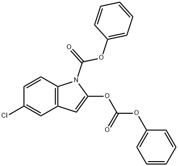 N,O-di(phenoxycarbonyl)-5-chlorooxindole Struktur