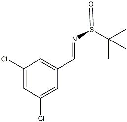 (S)-N-(3,5-Dichlorobenzylidene)-2-methylpropane-2-sulfinamide Struktur