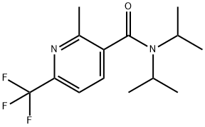 N,N-Diisopropyl-2-methyl-6-(trifluoromethyl)-nicotinamide Struktur