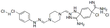 N,N''-bis[[(4-chlorophenyl)amino]iminomethyl]piperazine-1,4-dicarboxamidine dihydrochloride Struktur