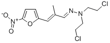 α-Methyl-5-nitro-2-furanacrylaldehyde bis(2-chloroethyl)hydrazone Struktur