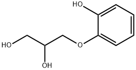 3-(2-Hydroxyphenoxy)-1,2-propanediol Struktur