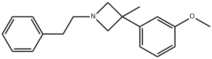 3-(m-Methoxyphenyl)-3-methyl-1-phenethylazetidine Struktur