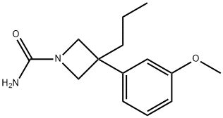 3-(m-Methoxyphenyl)-3-propyl-1-carbamoylazetidine Struktur