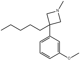 3-(m-Methoxyphenyl)-1-methyl-3-pentylazetidine Struktur