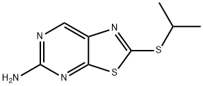 2-(Isopropylthio)thiazolo[5,4-d]pyrimidin-5-amine Struktur