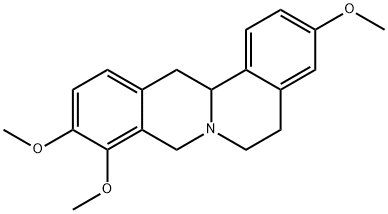 6H-Dibenzo(a,g)quinolizine, 5,8,13,13a-tetrahydro-3,9,10-trimethoxy- Struktur