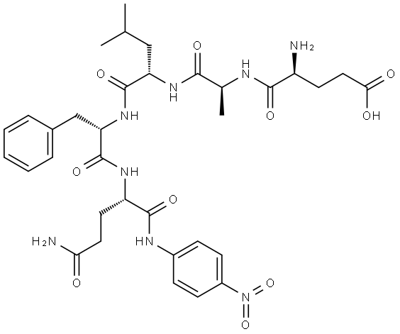 H-GLU-ALA-LEU-PHE-GLN-PNA Struktur