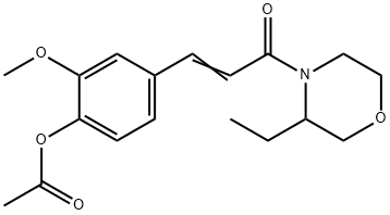 3-Ethyl-4-(4-acetoxy-3-methoxycinnamoyl)morpholine Struktur