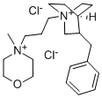 3-Benzyl-1-(3-(4-methylmorpholinio)propyl)quinuclidinium, dichloride Struktur