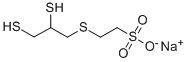 Ethanesulfonic acid, 2-((2,3-dimercaptopropyl)thio)-, sodium salt Struktur