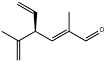 (2E,S)-2,5-Dimethyl-4-vinyl-2,5-hexadienal Struktur