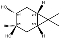 (1alpha,3alpha,4beta,6alpha)-3,7,7-trimethylbicyclo[4.1.0]heptane-3,4-diol  Structure