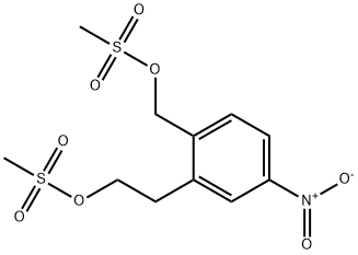 2-(2-(Methylsulfonyloxy)ethyl)-4-nitrobenzyl (Methanesulfonate) Struktur