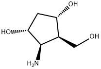 1,3-Cyclopentanediol,4-amino-5-(hydroxymethyl)-,(1S,3R,4R,5R)-(9CI) Struktur