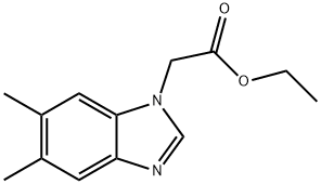 ETHYL 5,6-DIMETHYL-1H-BENZIMIDAZOL-1-YL)ACETATE Struktur