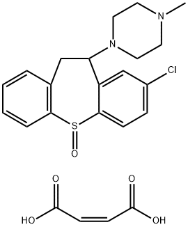 Piperazine, 1-(8-chloro-10,11-dihydrodibenzo(b,f)thiepin-10-yl)-4-meth yl-, S-oxide, (Z)-2-butenedioate (1:1) Struktur