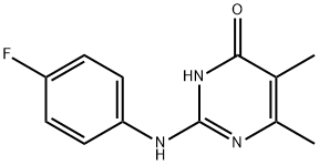 4-hydroxy-2-(4-fluoroanilino)-5,6-dimethylpyrimidine Struktur