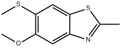 Benzothiazole, 5-methoxy-2-methyl-6-(methylthio)- (9CI) Struktur