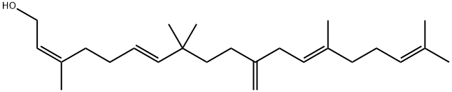 (2Z,6E,13E)-3,8,8,14,18-Pentamethyl-11-methylenenonadeca-2,6,13,17-tetren-1-ol Struktur