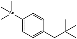 Trimethyl[4-(2,2-dimethylpropyl)phenyl]stannane Struktur