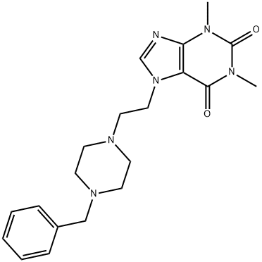 7-[2-(4-Benzyl-1-piperazinyl)ethyl]theophyline Struktur