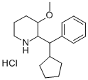 2-(alpha-Cyclopentylbenzyl)-3-methoxypiperidine hydrochloride Struktur