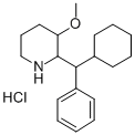 2-(alpha-Cyclohexylbenzyl)-3-methoxypiperidine hydrochloride Struktur