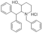 3-Piperidinol, 1-benzyl-2-(diphenylmethyl)-, hydrochloride Struktur