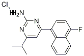 2-PyriMidinaMine, 4-(4-fluoro-1-naphthalenyl)-6-(1-Methylethyl)-, Monohydrochloride Struktur