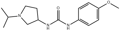 1-(1-Isopropyl-3-pyrrolidinyl)-3-(p-methoxyphenyl)urea Struktur