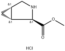 (1R,2R,5S)-rel-Methyl 3-azabicyclo[3.1.0]hexane-2-carboxylate hydrochloride Struktur