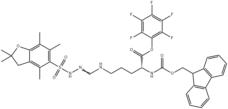 FMOC-D-ARG(PBF)-OPFP Struktur