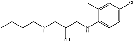 1-(Butylamino)-3-(4-chloro-o-toluidino)-2-propanol Struktur