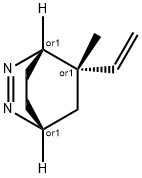 2,3-Diazabicyclo[2.2.2]oct-2-ene,5-ethenyl-5-methyl-,(1alpha,4alpha,5beta)-(9CI) Struktur