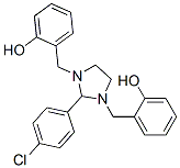 2-(4-Chlorophenyl)-1,3-bis(2-hydroxyphenylmethyl)imidazolidine Struktur