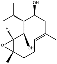 (1S,2R,3R,4S,6E,10S)-6,10-Dimethyl-3-(1-methylethyl)-11-oxabicyclo[8.1.0]undec-6-ene-2,4-diol Struktur