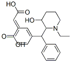 2-benzhydryl-1-ethyl-piperidin-3-ol, but-2-enedioic acid Struktur