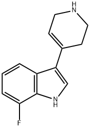 1H-Indole, 7-fluoro-3-(1,2,3,6-tetrahydro-4-pyridinyl)- Struktur