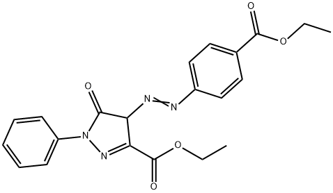 ethyl 4-[[4-(ethoxycarbonyl)phenyl]azo]-4,5-dihydro-5-oxo-1-phenyl-1H-pyrazole-3-carboxylate Struktur