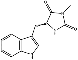 2,4-Imidazolidinedione,  5-(1H-indol-3-ylmethylene)-3-methyl- Struktur