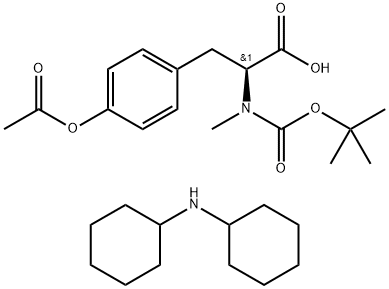 BOC-N-ME-TYR(AC)-OH DCHA Struktur