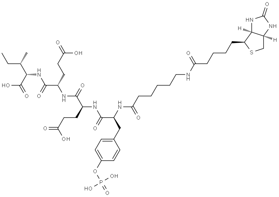 BIOTIN-LC-PTYR-GLU-GLU-ILE-OH Struktur