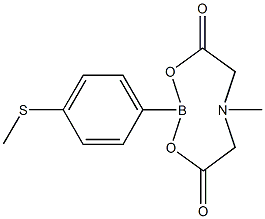 6-Methyl-2-[4-(methylsulfanyl)phenyl]-1,3,6,2-dioxazaborocane-4,8-dione Struktur