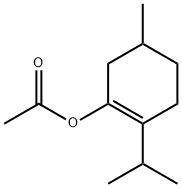 2-(isopropyl)-5-methylcyclohexen-1-yl acetate Struktur