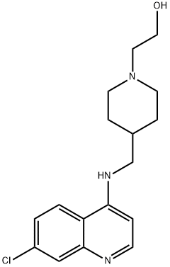 4-[[(7-Chloro-4-quinolyl)amino]methyl]-1-piperidineethanol Struktur