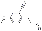 Benzonitrile, 5-Methoxy-2-(3-oxopropyl)- Struktur