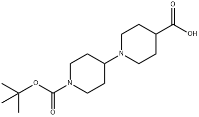 1-(tert-butoxycarbonyl)-1,4-bipiperidine-4-carboxylic acid Struktur